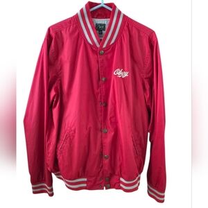 Obey Red Jacket with Varsity Style